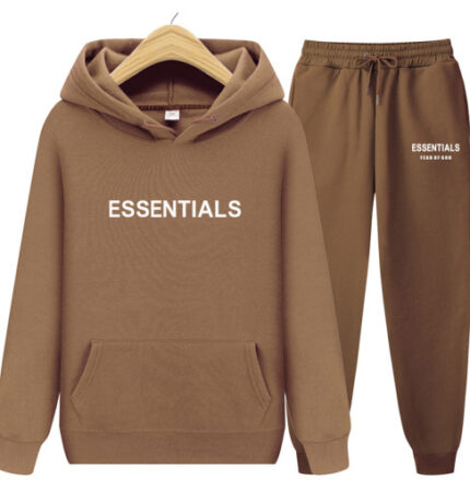 Essentials Fear of God Hoodie Tracksuit Brown